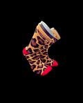 cheetah print grip socks for pilates Crew tall