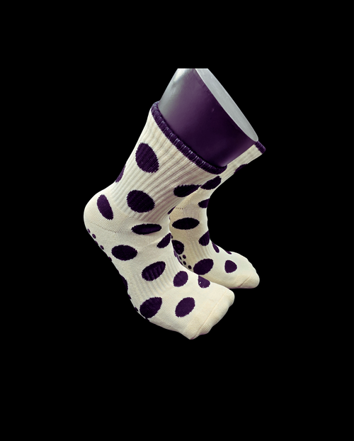 polka dot grip socks Crew Pilates 